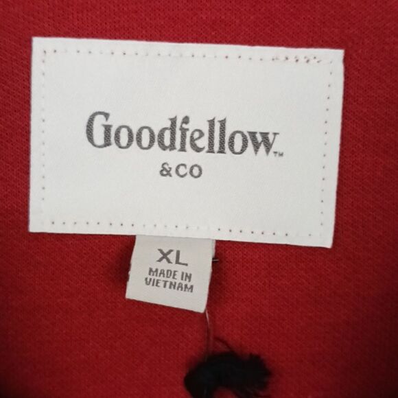 Good fellow & Co. Men's  knit button-down dark red normcore long-sleeve shirt XL - Picture 7 of 9